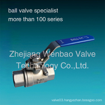 Pn63 2PC Stainless Steel Threaded Ball Valve (DIN)